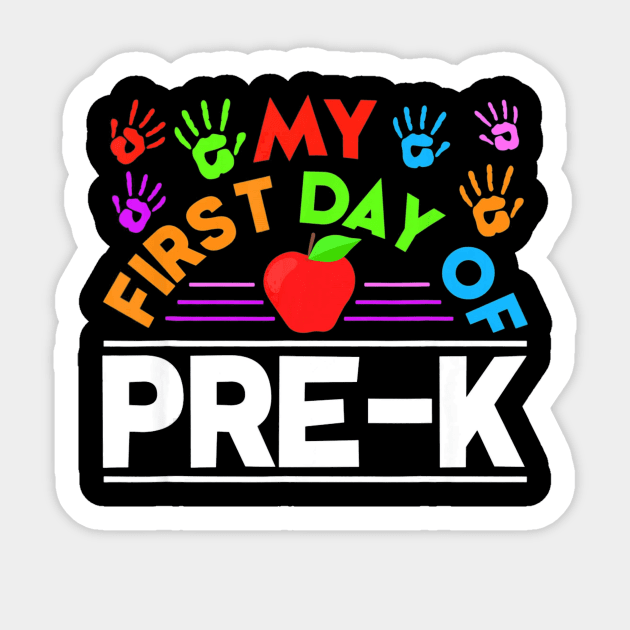 My 1st Day Of Pre K Student Back To School Shirt Gifts Sticker by mazurprop